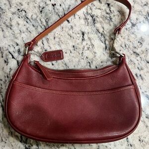 Coach bag.  Small maroon color.